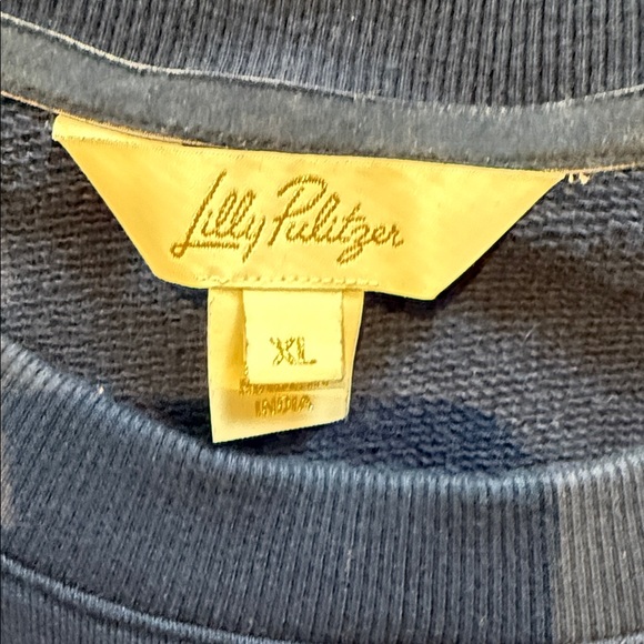 🌴 Lilly Pulitzer Ballad Cotton Sweatshirt - Low Tide Navy Monkey Half Drop XL 🐒 - Picture 10 of 12